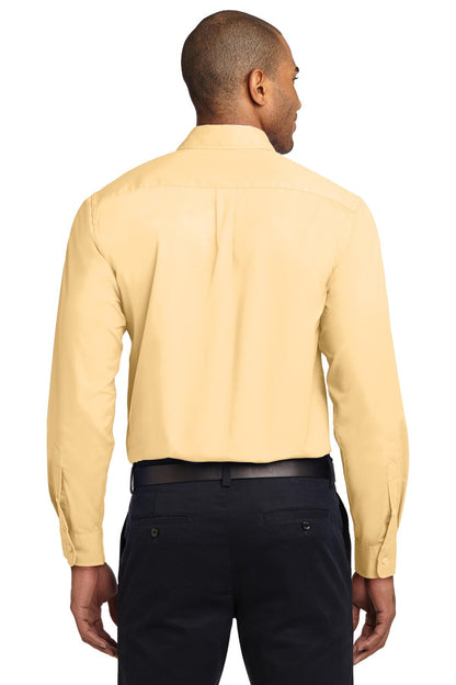 Yellow Port Authority Extended Size Long Sleeve Easy Care Shirt S608ES