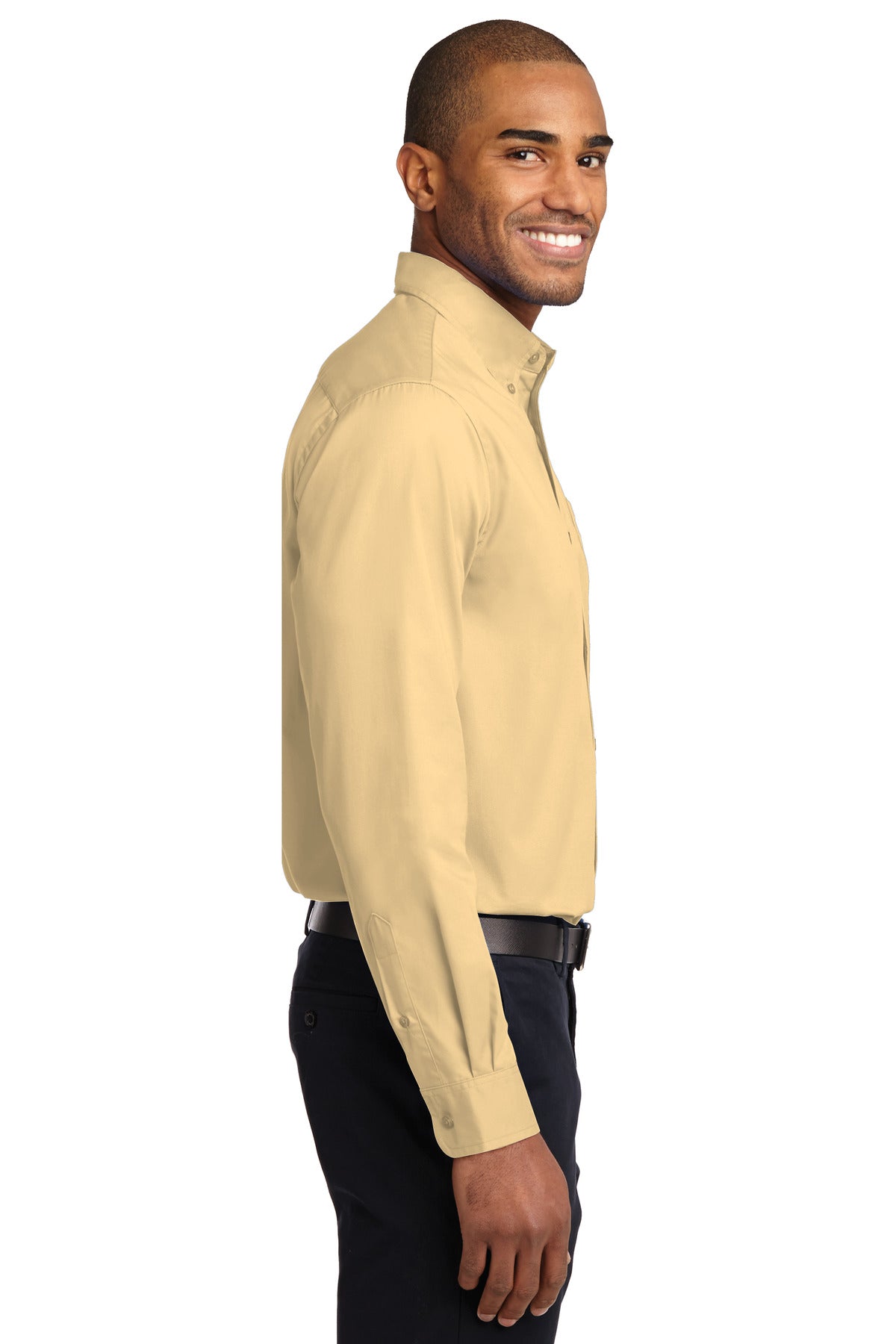 Yellow Port Authority Extended Size Long Sleeve Easy Care Shirt S608ES