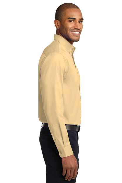 Yellow Port Authority Extended Size Long Sleeve Easy Care Shirt S608ES