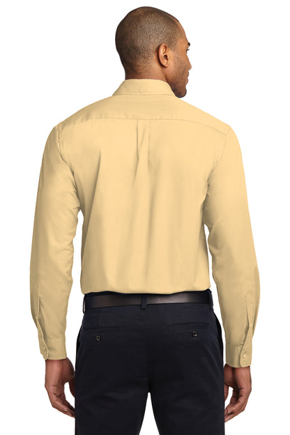 Yellow Port Authority Extended Size Long Sleeve Easy Care Shirt S608ES