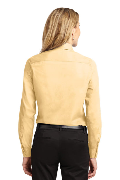 Yellow Port Authority Women's Long Sleeve Easy Care Shirt. L608