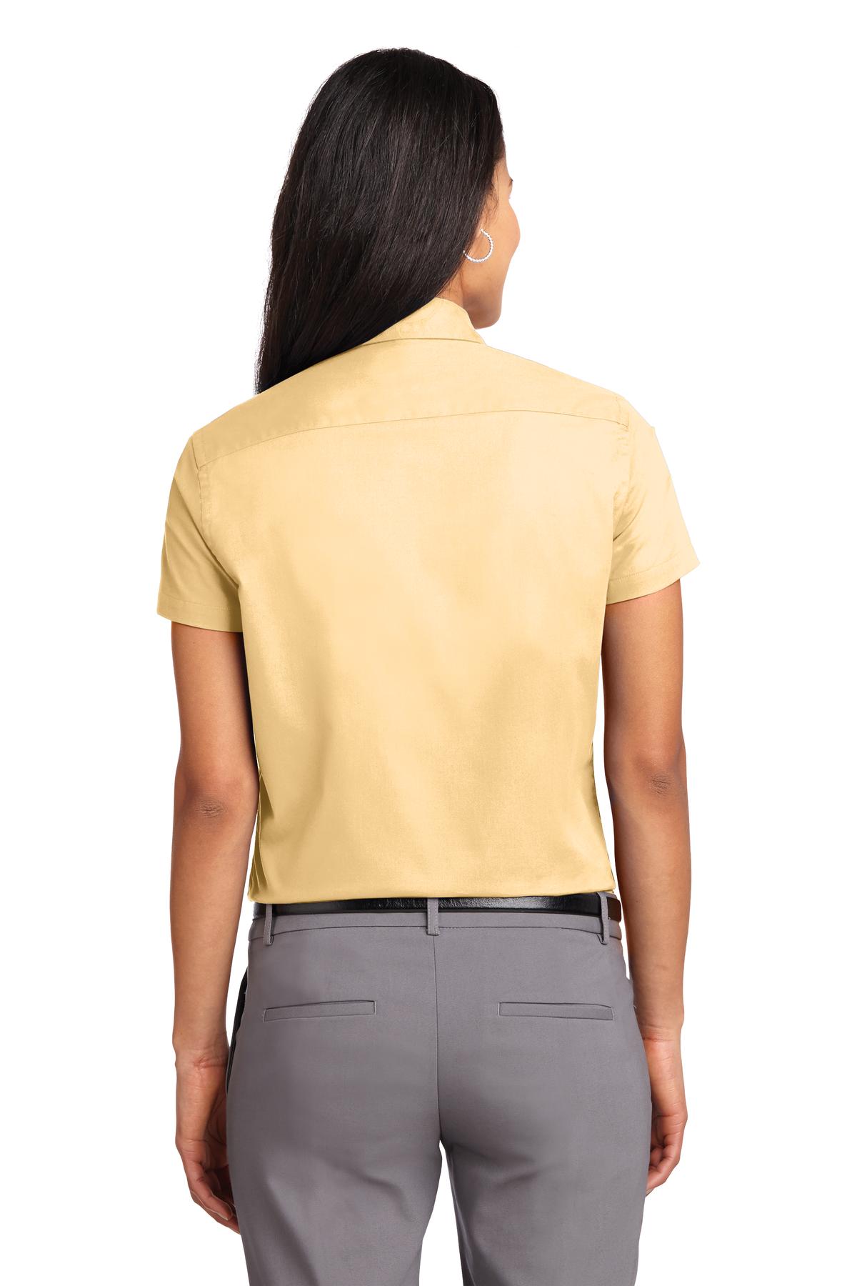 Yellow Port Authority Women's Short Sleeve Easy Care Shirt. L508
