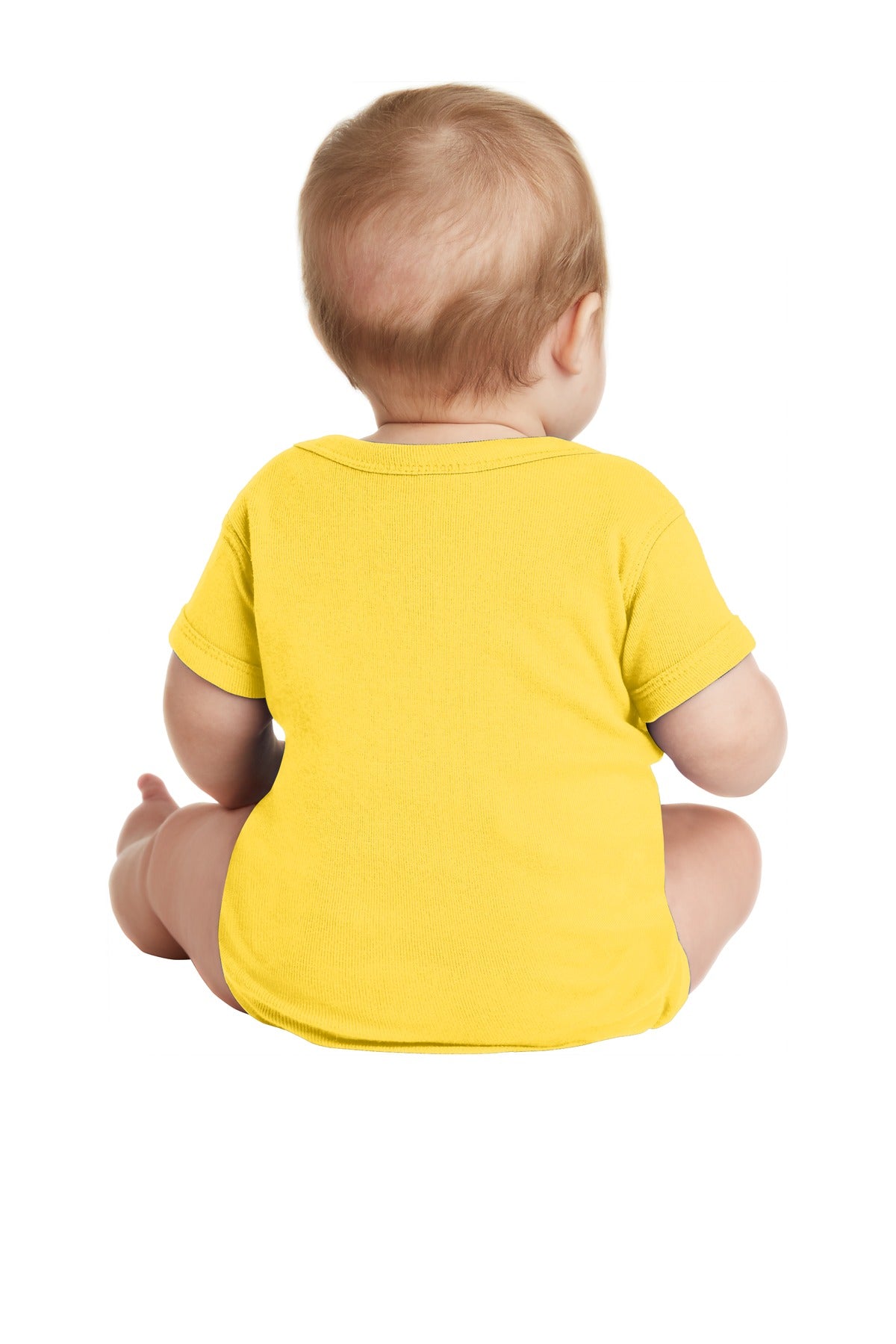 Yellow Rabbit Skins Infant Short Sleeve Baby Rib Bodysuit. RS4400