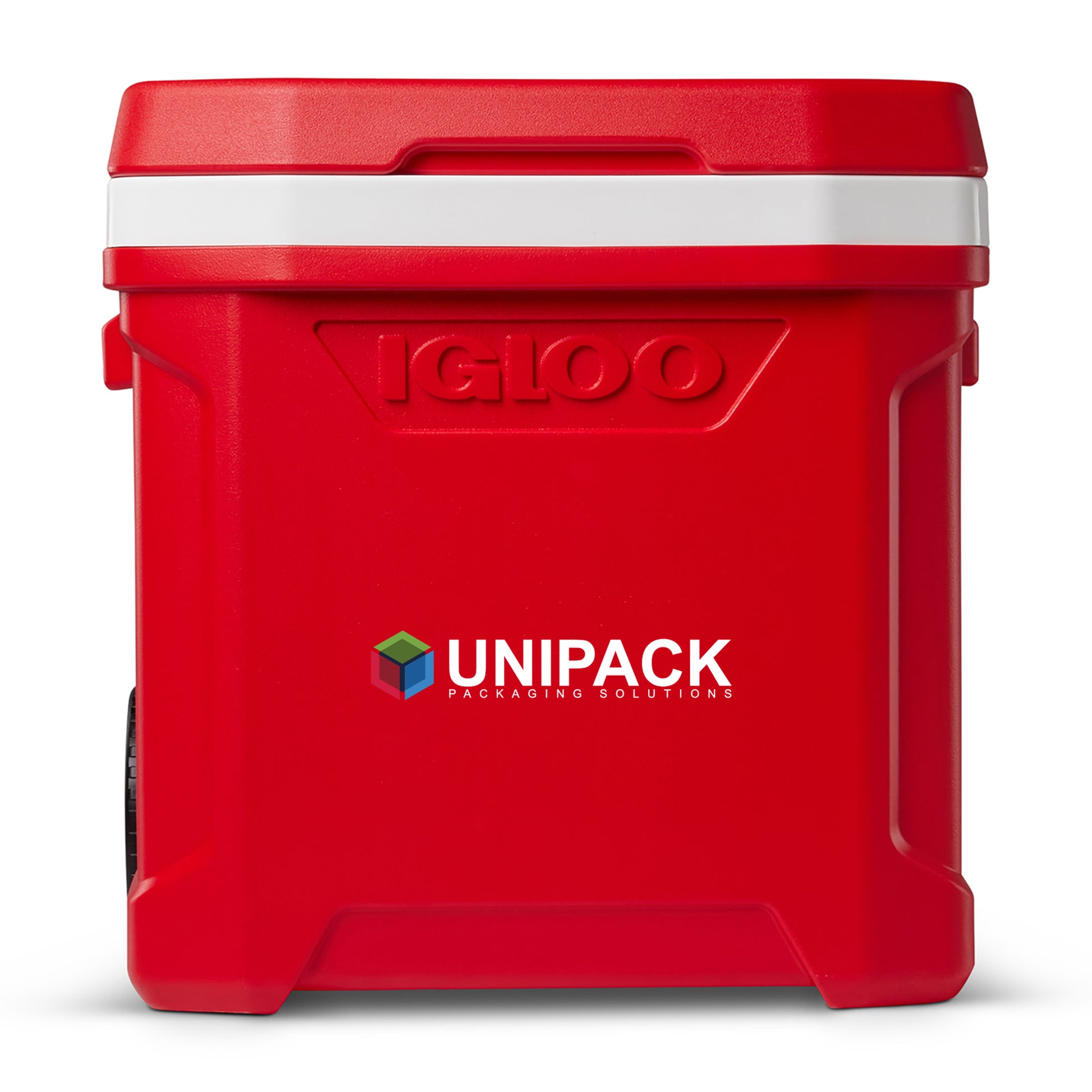White-Red Star Igloo® Profile II 60 Qt Roller Cooler